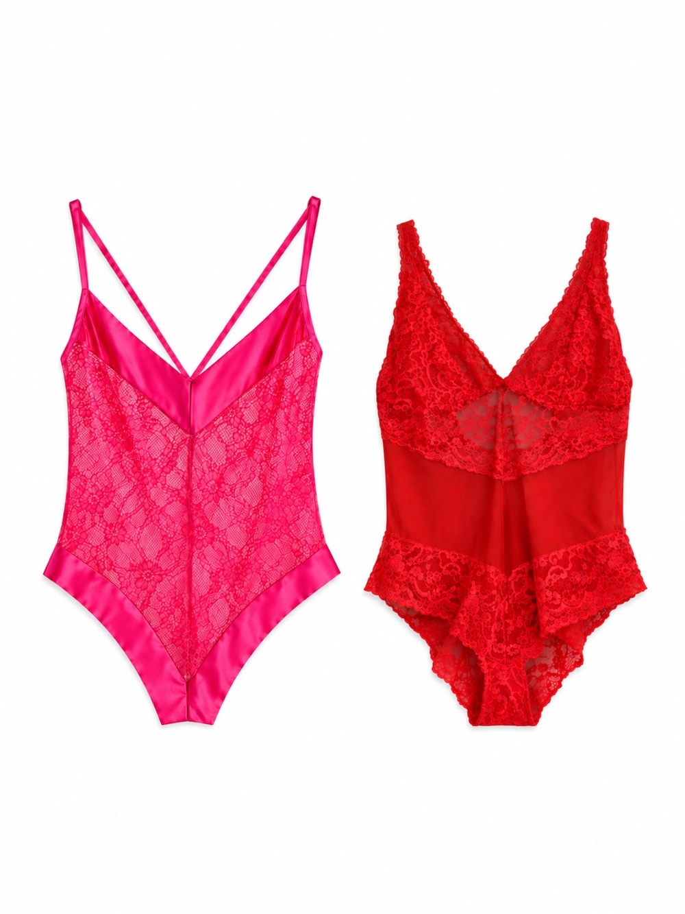 2-Piece Bundle La Vie En Rose Lace Mesh Bodysuit – Size XXL EUC/NWT